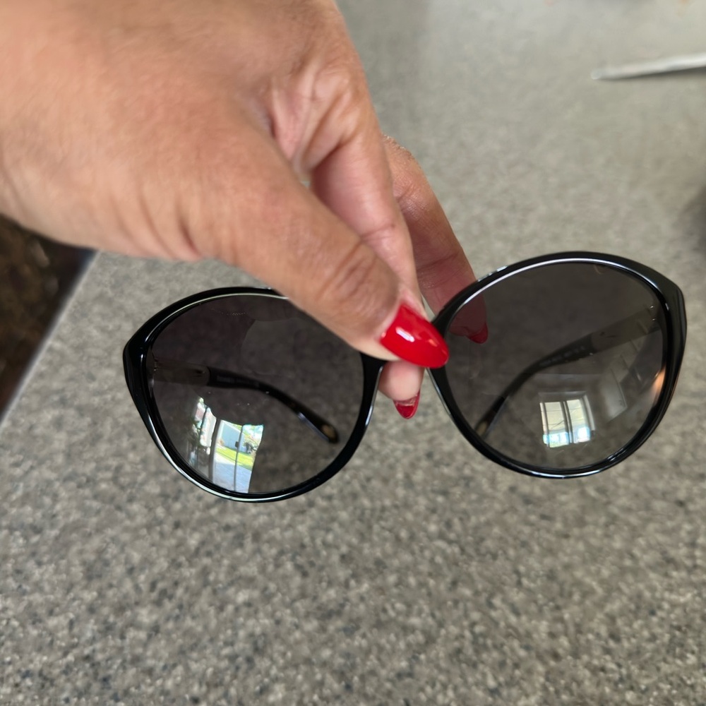 Tiffany & Co. Black Sunglasses with Silver Crystal Detail - Picture 5 of 8